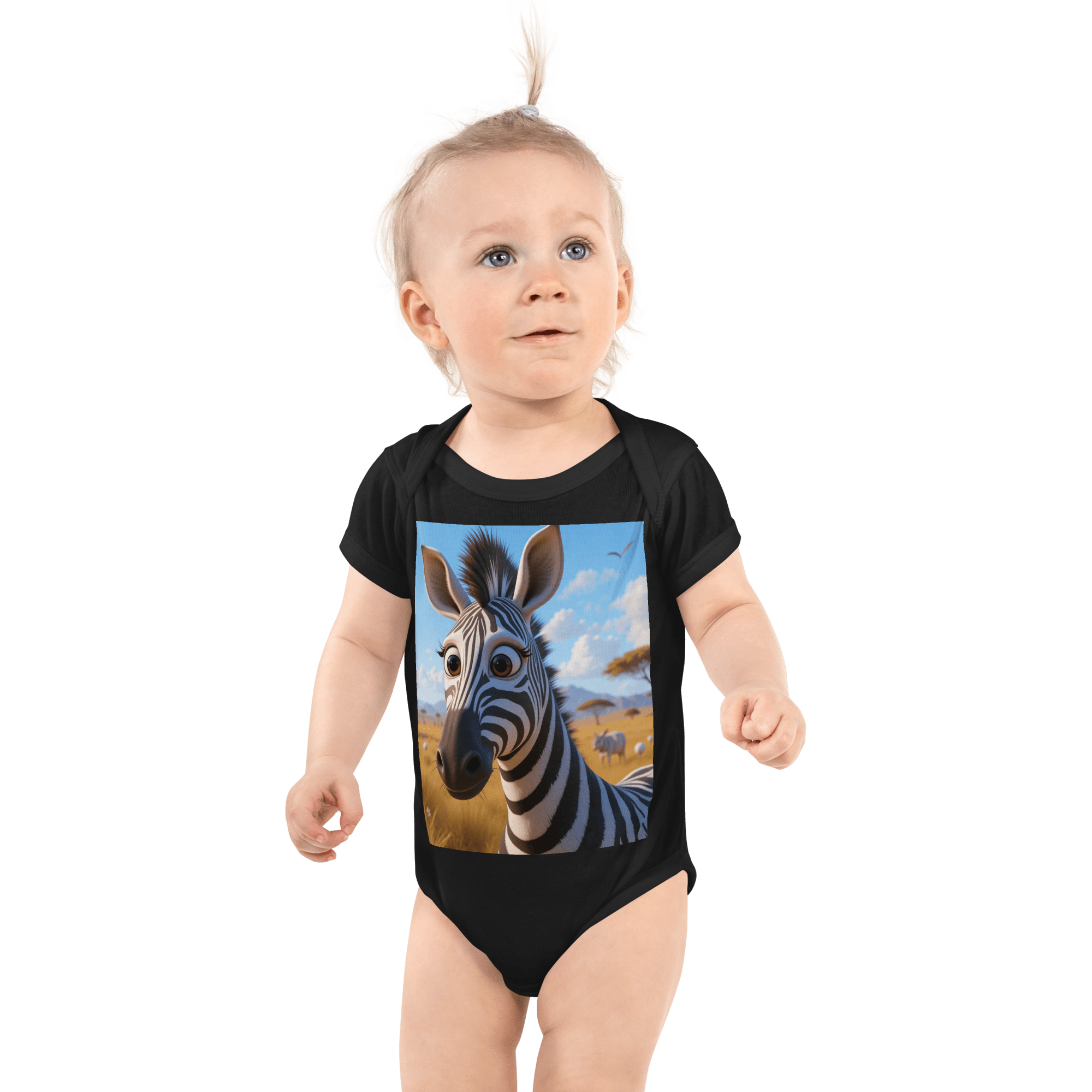 Zebra Infant Bodysuit | Organic Cotton | Newborn to 12M - Image 2