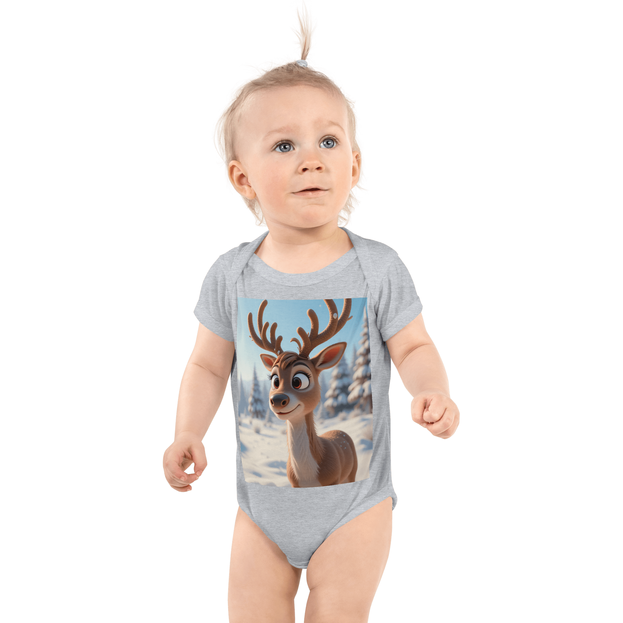 Reindeer Infant Bodysuit | Organic Cotton | Newborn to 12M - Image 4