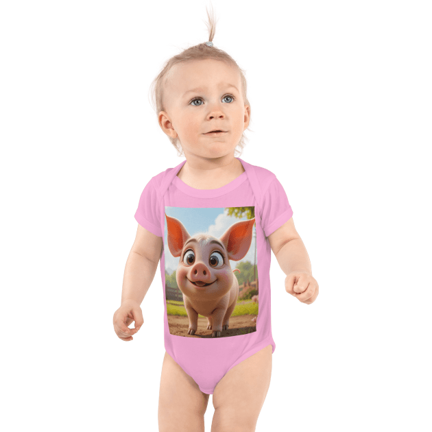 Pig Infant Bodysuit | Organic Cotton | Newborn to 12M