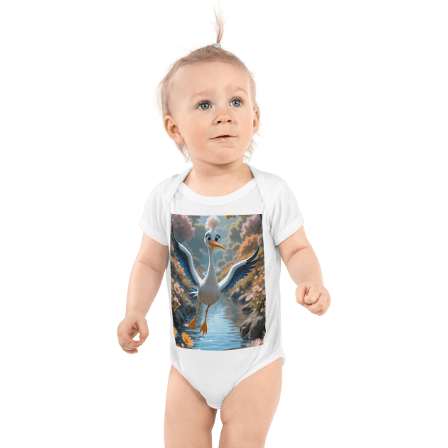Crane Infant Bodysuit | Organic Cotton | Newborn to 12M