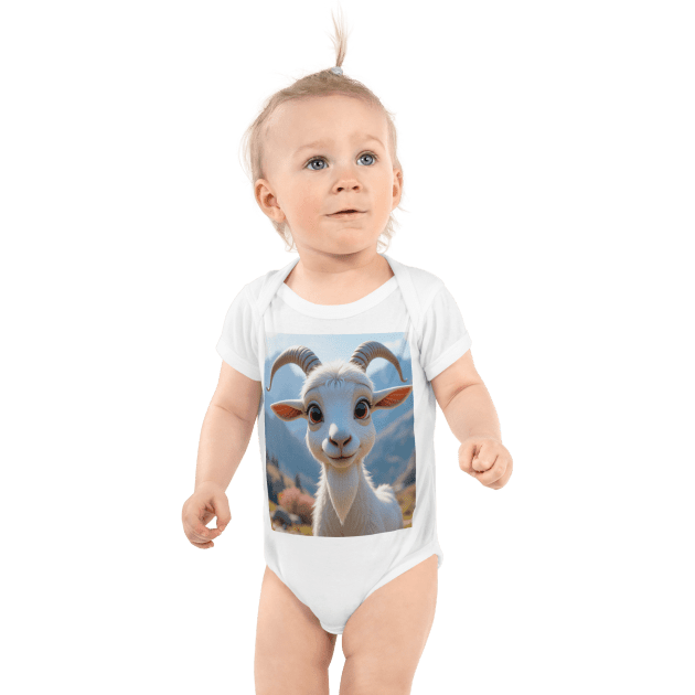 Goat Infant Bodysuit | Organic Cotton | Newborn to 12M