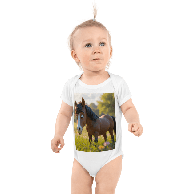Horse Infant Bodysuit | Organic Cotton | Newborn to 12M