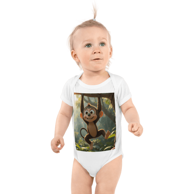 Monkey Infant Bodysuit | Organic Cotton | Newborn to 12M