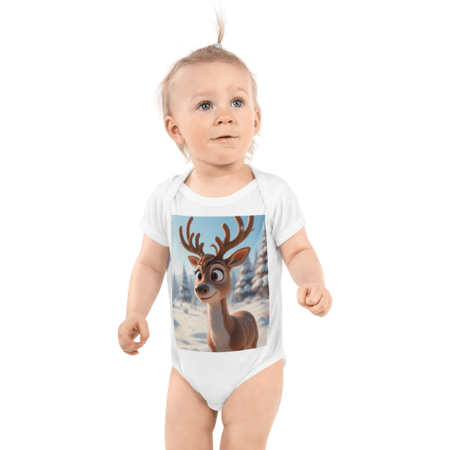 Reindeer Infant Bodysuit | Organic Cotton | Newborn to 12M