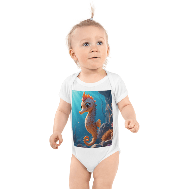 Seahorse Infant Bodysuit | Organic Cotton | Newborn to 12M