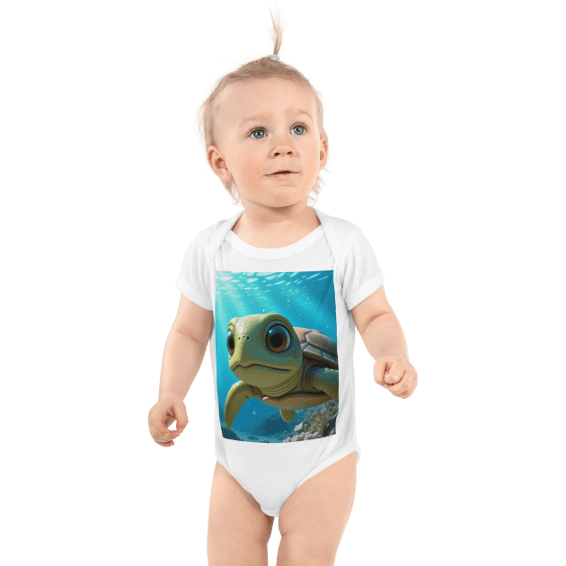 Turtle Infant Bodysuit | Organic Cotton | Newborn to 12M