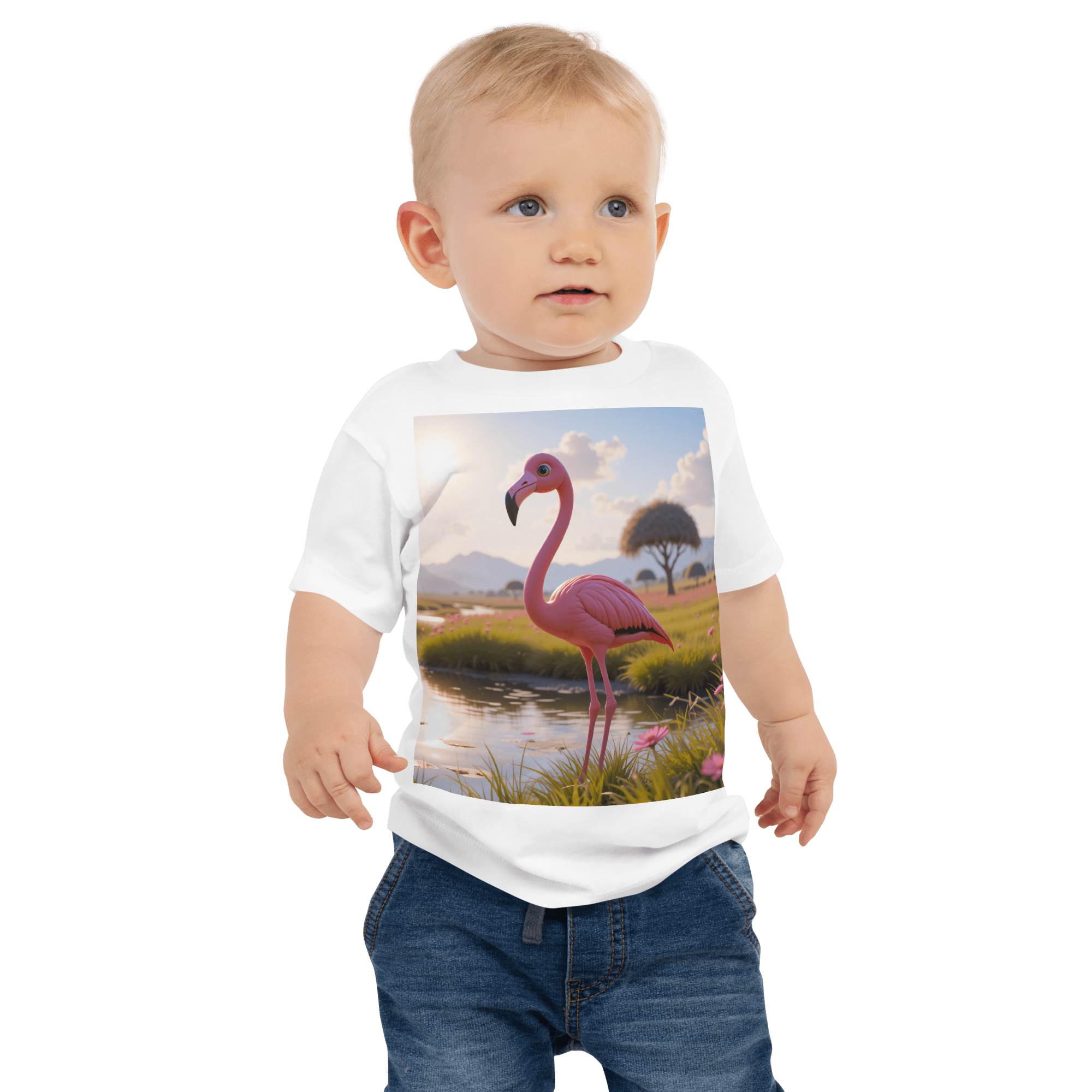 Flamingo Baby T-Shirt | Organic Cotton | 2T to 4T - Image 4