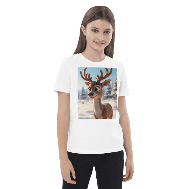 Reindeer Organic Cotton Kids T-Shirt | Organic Cotton | 2T to 4T