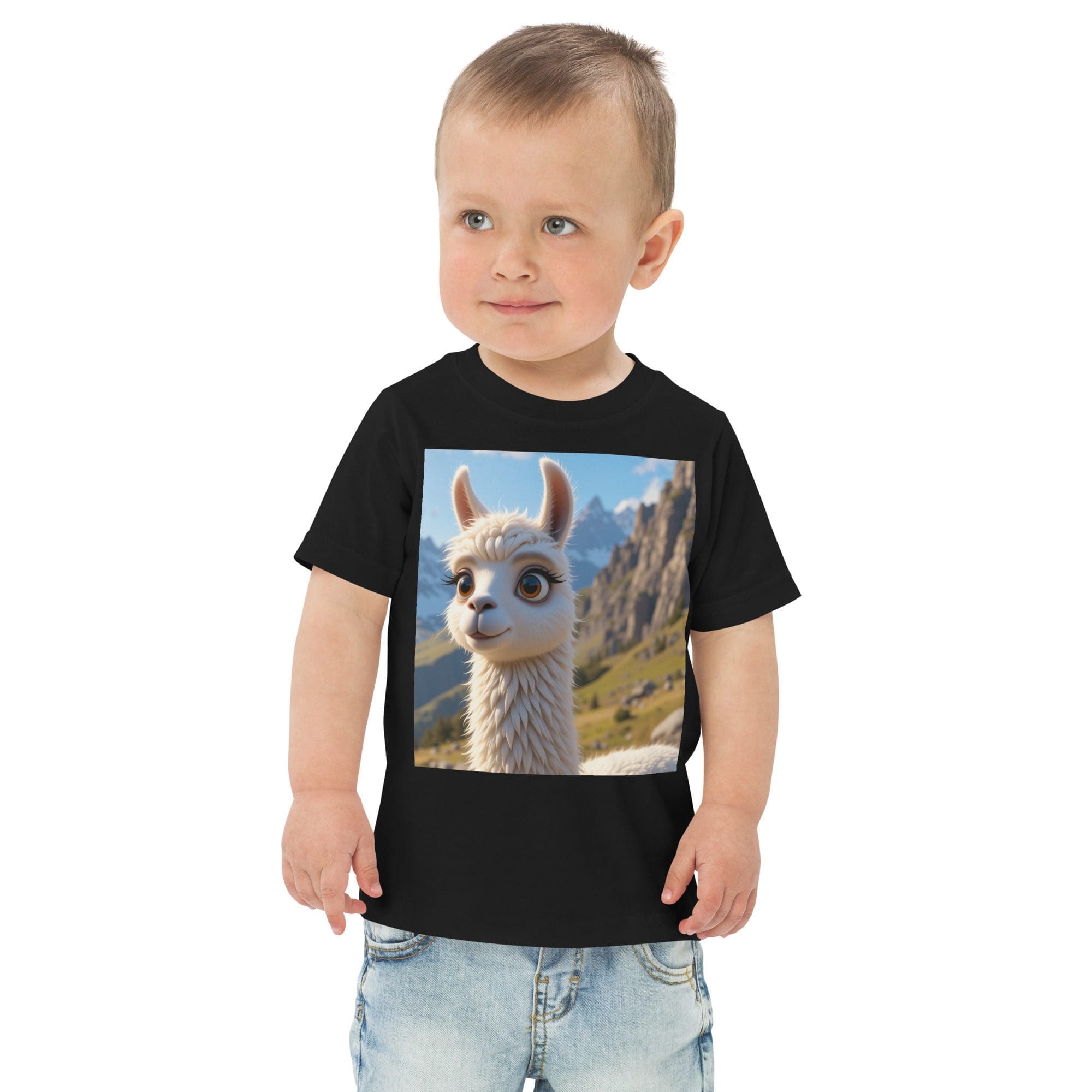 Llama Toddler Jersey T-Shirt | Organic Cotton | 2T to 4T - Image 2
