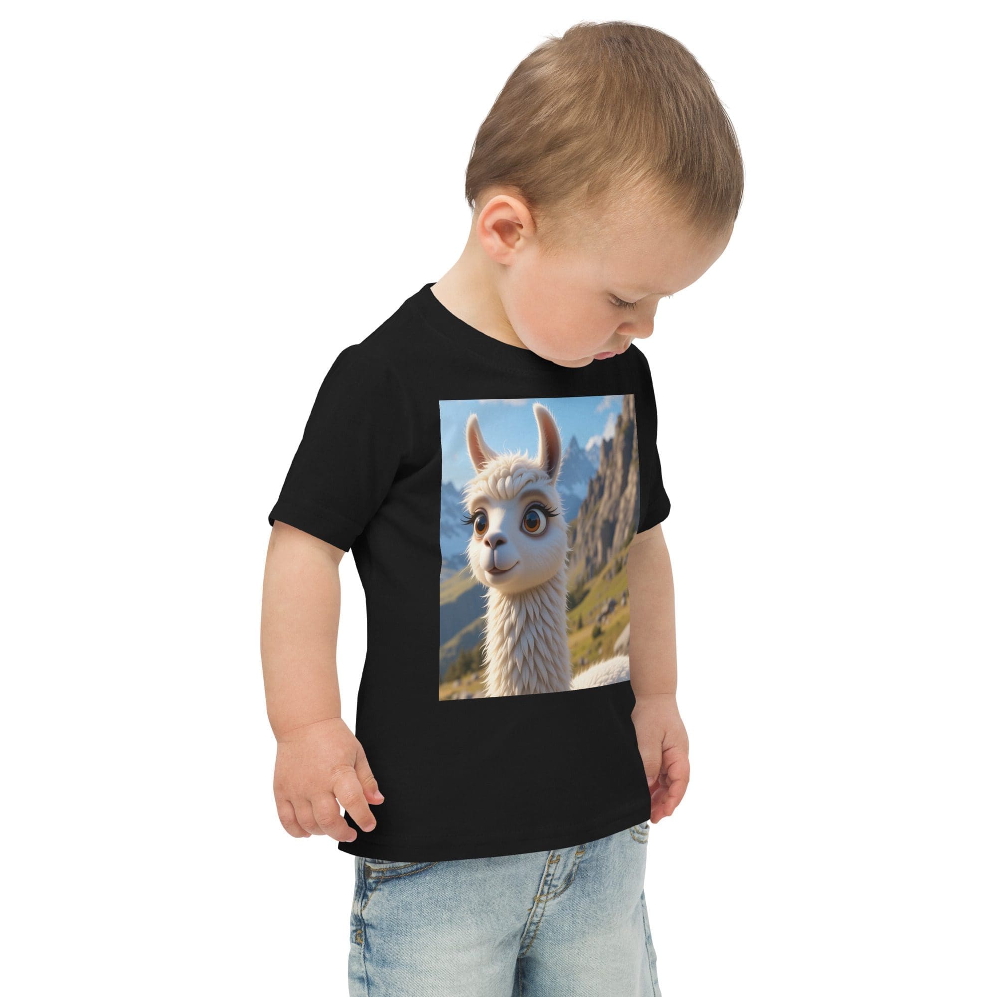 Llama Toddler Jersey T-Shirt | Organic Cotton | 2T to 4T - Image 3