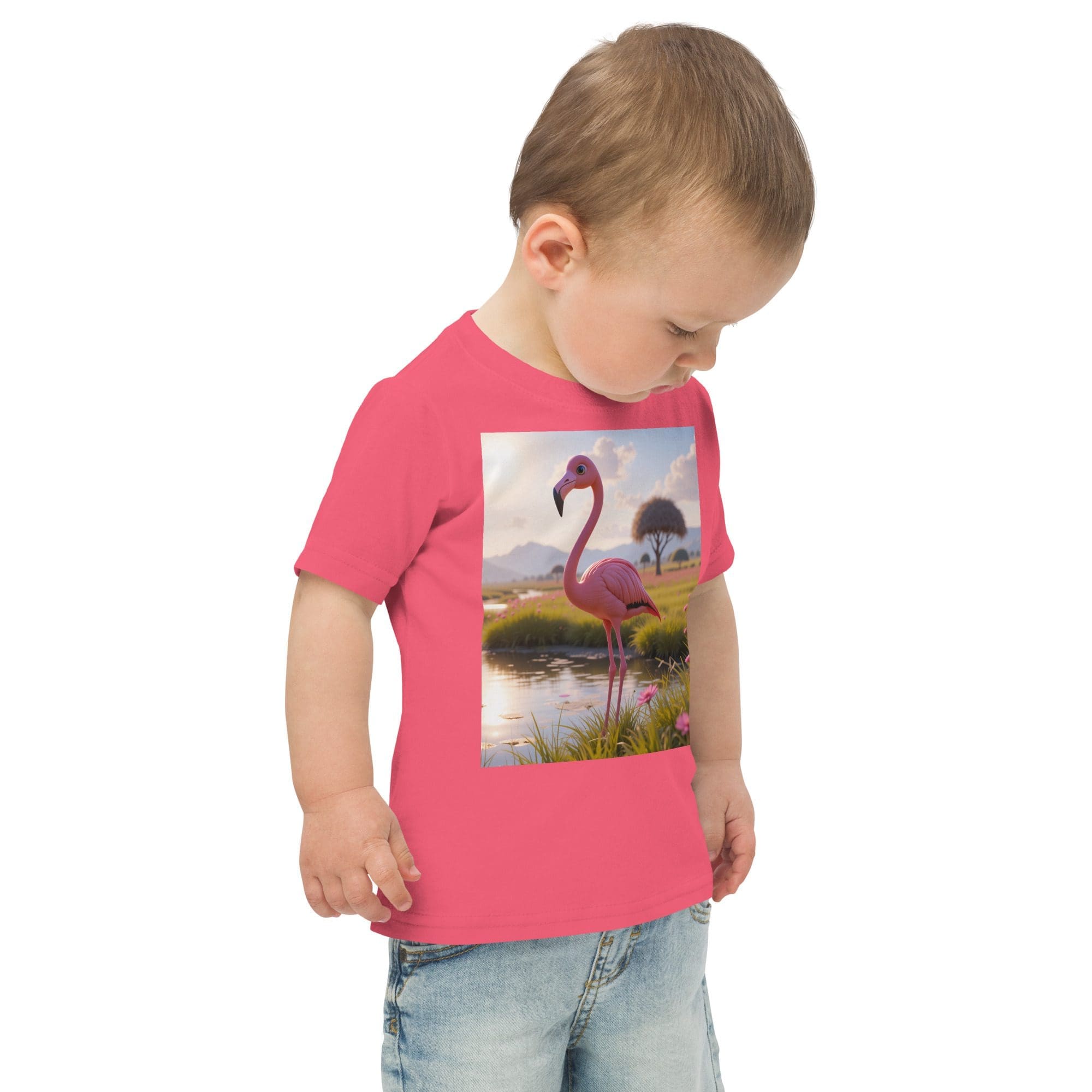 Flamingo Toddler Jersey T-Shirt | Organic Cotton | 2T to 4T - Image 9
