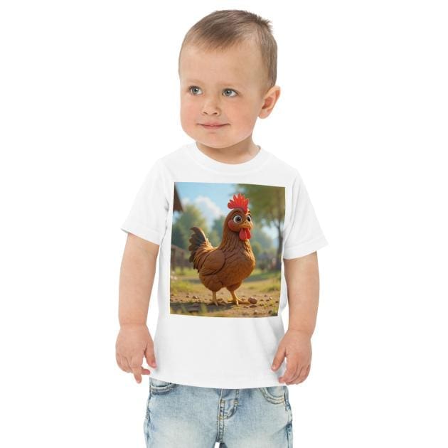 Chicken Toddler Jersey T-Shirt | Organic Cotton | 2T to 4T