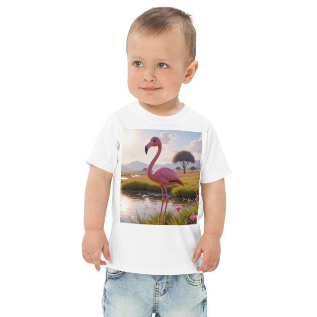 Flamingo Toddler Jersey T-Shirt | Organic Cotton | 2T to 4T