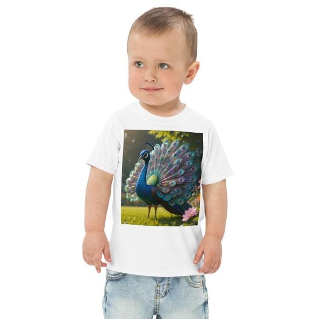 Peacock Toddler Jersey T-Shirt | Organic Cotton | 2T to 4T