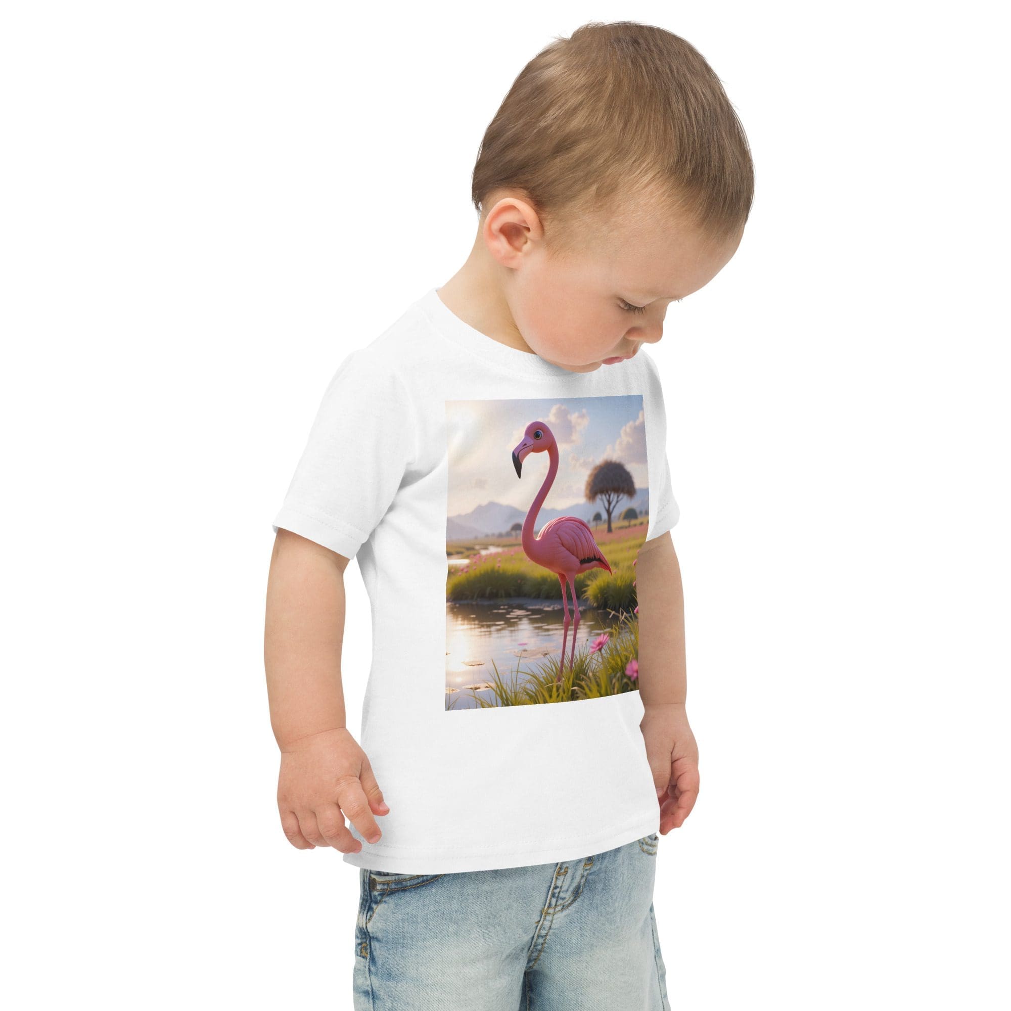 Flamingo Toddler Jersey T-Shirt | Organic Cotton | 2T to 4T - Image 17